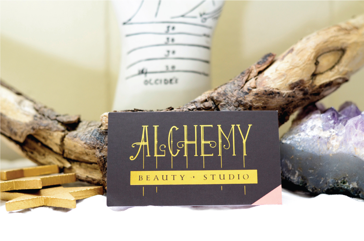 alchemy beauty brand logo design