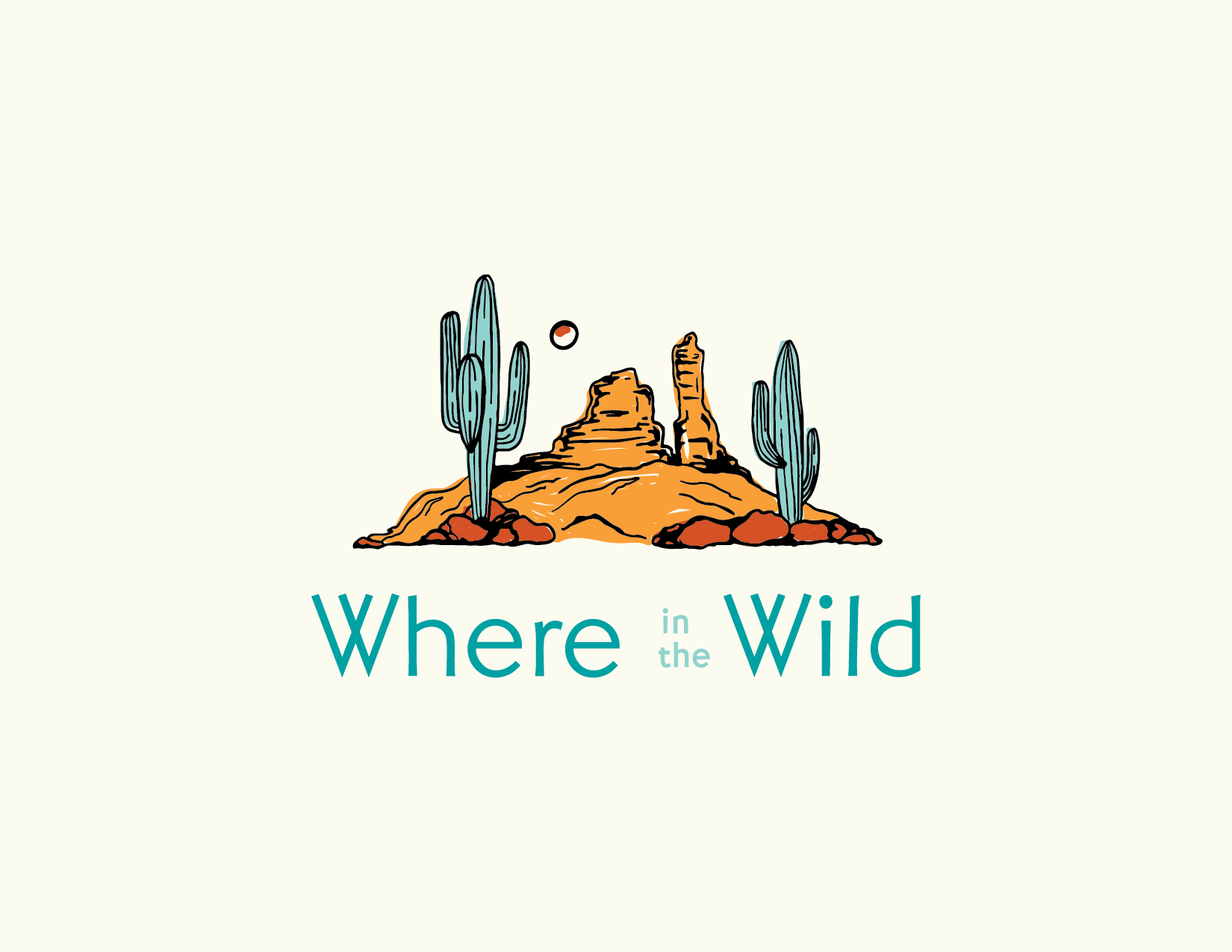 logo, design, desert, cactus, illustration, handcrafted, wild, magic