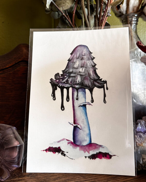Inky Cap Mushroom Print